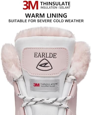 EARLDE Women's Snow Boots Waterproof Mid-Calf Winter Boots
