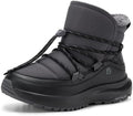 FitVille Wide Width Snow Boots for Women Slip On Fur Lined Ankle Booties