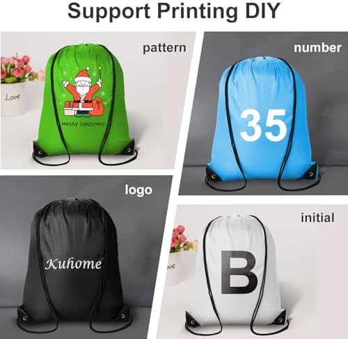 Kuhome 600Pcs Drawstring Backpacks Bulk String Bag Cinch Sack Pack Storage Knapsack Polyester Gift Bags Sports Drawstring Bags for Trip Gym Party Bags(20 Colors)