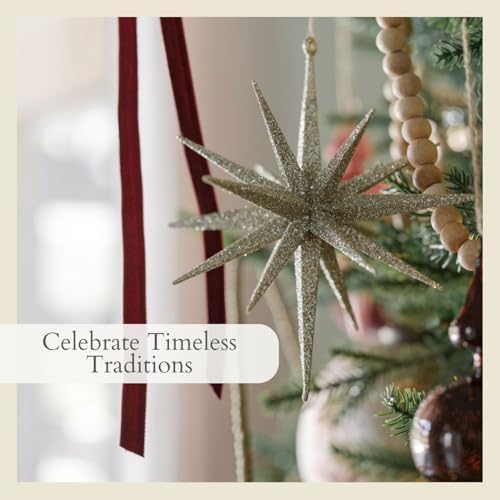 CG Hunter Antique Gold Glass Christmas Ornaments, 6", Set of 4