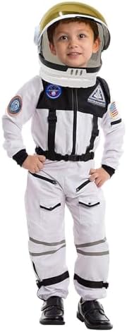Spooktacular Creations Astronaut Costume with Helmet, Space Suit for Toddler, Kids Astronaut Halloween Costume for Cosplay