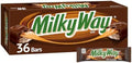 MILKY WAY Milk Chocolate Caramel Candy Bars, Full Size, Bulk Box, 36 ct