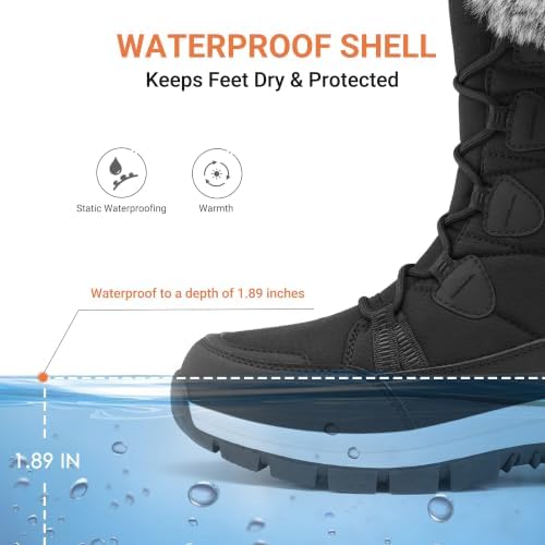 DREAM PAIRS Waterproof Winter Snow Boots Women
