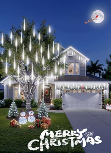 Brightown Christmas Lights Outdoor, 16 Inch 10 Tube 360 LED Icicle Lights