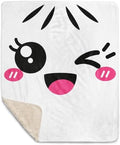 Squishy Dumpling Easy Halloween Costume Graphic Sherpa Throw Blanket