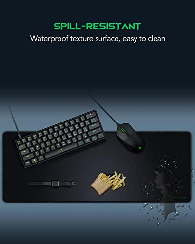 Black Shark Gaming Mouse Pad Desk Mat (31.5” x 11.8” x 0.15”) Mousepad with Superfine Fiber Surface Smooth, Non-Slip Rubber Base, Office Decor for Gamers, Office, Desk Pad Manta P2