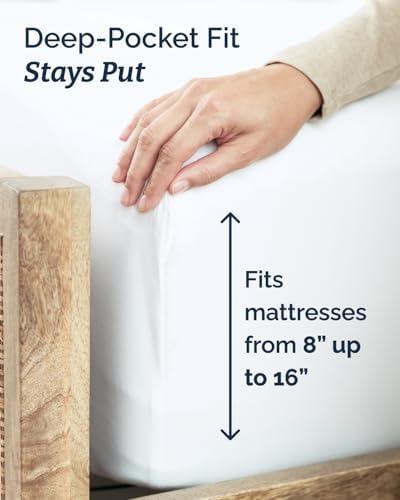 Twin XL 3 Piece Sheet Set - College Dorm Room Essentials - White