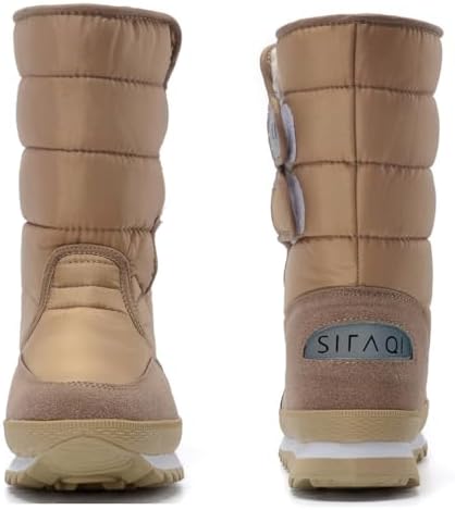 DADAWEN Women's Waterproof Frosty Snow Boot