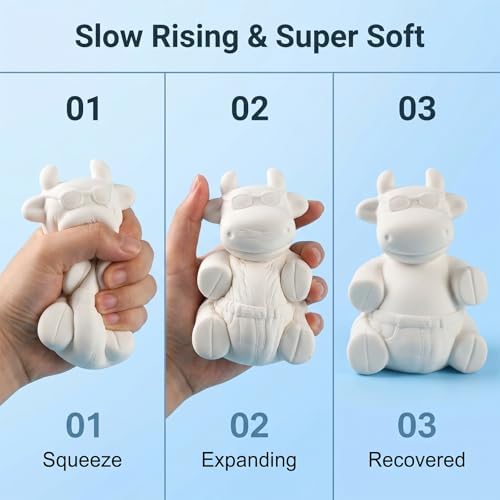 LovesTown Squeeze Painting Kit, 6 PCS Squeeze Toys DIY Animal Paint