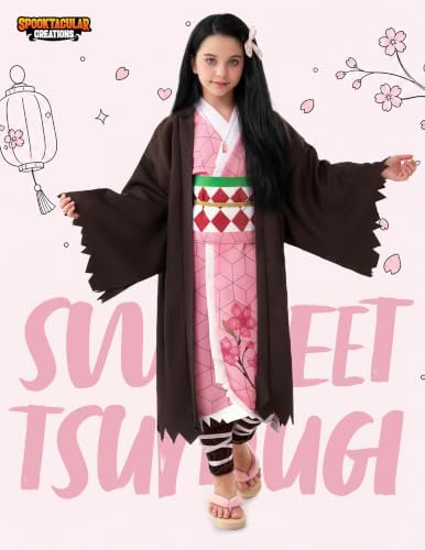 Spooktacular Creations Halloween Ninja Costumes for Kids, Girls Kimono Set, Toddlers Pink Anime Outfit