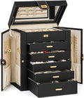 AKOZLIN 6-Tier Jewelry Box Organizer 5 Drawers Storage Medium Black