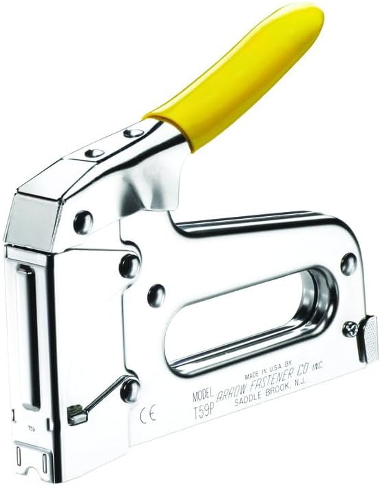 Arrow T59 Heavy Duty Staple Gun with Rear-Load Magazine for Voice and Data Cables and Wiring, Fits Wires up to 5/16-Inch Diameter