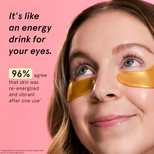 grace & stella Award Winning Under Eye Mask - Birthday Gifts for Women - Gel Eye Patches for Dark Circles, Puffy Eyes, Wrinkles, Undereye Bags - Gifts for Teen Girls - Vegan (48 Pairs, Gold)