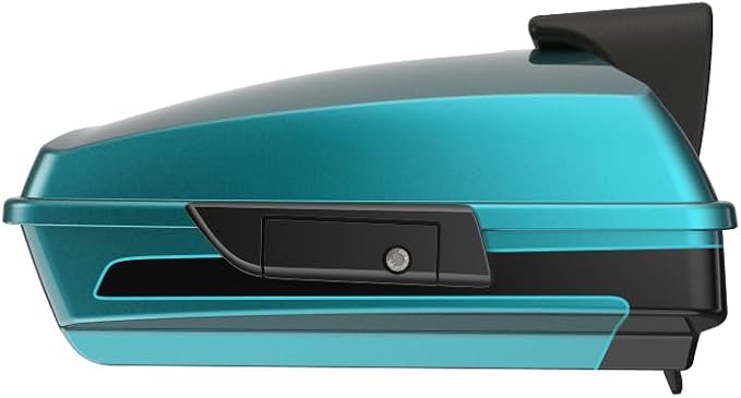 Advanblack Road Glide Teal Thunder/Vivid Black Razor Tour Trunk Pack Backrest Pad for '97-'26 Harley Touring Road King Street Glide Electra Glide CVO models