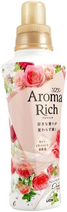 Soflan Fabric Clothing Softener Aroma Rich, Set of 2, Diana Scents, 16.2oz (480 ml)×2, Long-Lasting Fragrance, Made in Japan - Yummy-Yamaguchi Original Wipe Included (Diana)