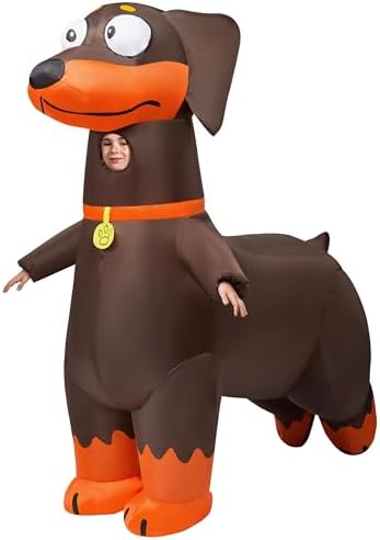 Spooktacular Creations Inflatable Dachshund Costume for Kids, Blow Up Dog Costume, Inflatable Dog Suit for Halloween Party