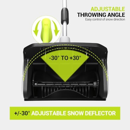 Cordless Snow Shovel: DEKOPRO 40V|17-Inch Cordless Snow Blower，Electric Snow Shove with Adjustable Chute, Lightweight Electric Snow Blower for Sidewalks & Stairs (2×20V Batteries)