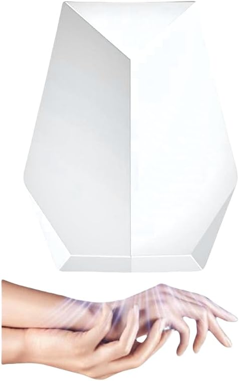 1600W Powerful Hand Dryer, Wall-Mounted Quiet Bathroom Dryer with No-Drill Installation, Compact Automatic Sensor Dryer for Home, Kitchen, Hotel(White)