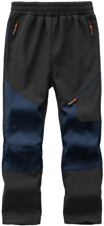 Kids Winter Pants Boys Snow Trousers Waterproof Fleece Lined