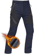 TACVASEN Men's Skiing Snow Pants Winter Hiking Fleece Lined Waterproof