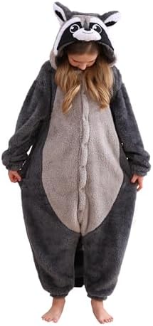 SimZoo Kids Animal Onesie Pajamas Halloween Costumes Cosplay 4-13Y