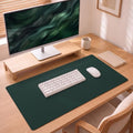 Leather Desk Pad Protector, 31.5" x 12", Dark Green Desk Mat