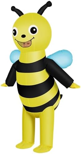 NISUNS Bee Costume Inflatable Costume for Adult & Kids Funny Halloween Costumes Blow up Cosplay