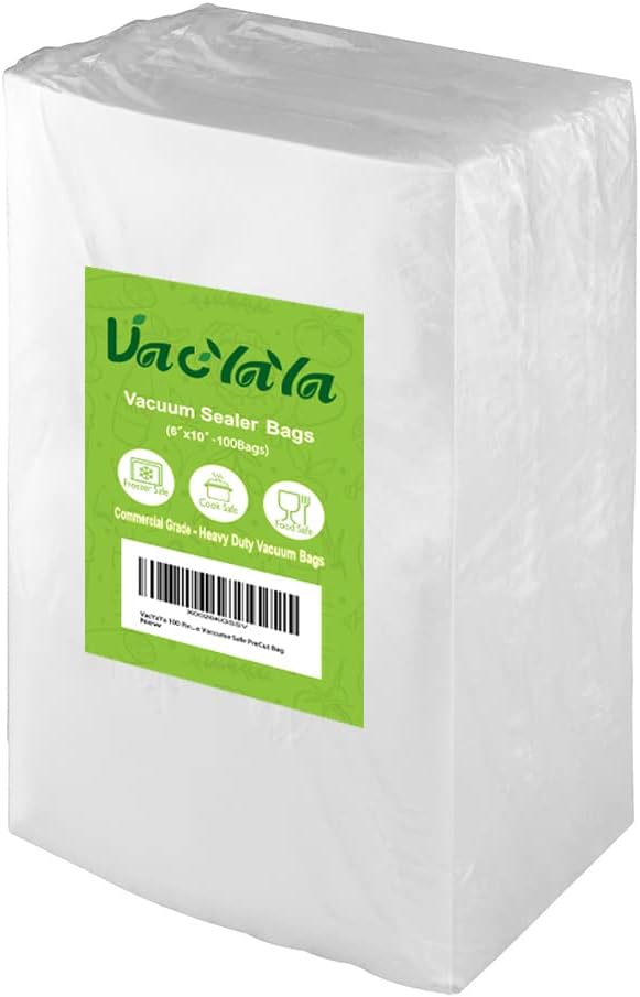 100ct Pint 6 x 10 In BPA Free Precut Food Vacuum Sealer Bags