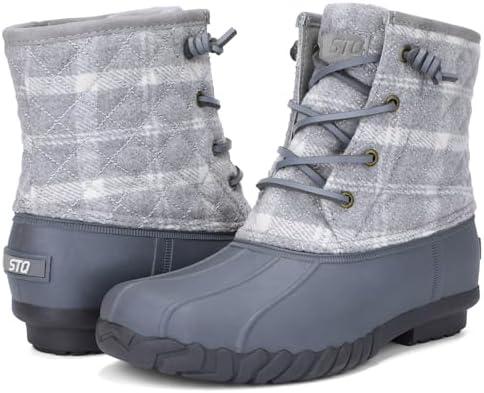STQ Duck Boots for Women Waterproof Winter Boots Insulated Snow Boots
