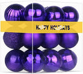 Purple 1.6" Small Christmas Balls Christmas Tree Decoration Ornaments Shatterproof Hanging Balls for Birthday Halloween Holiday Wedding Decorations Set of 18pcs