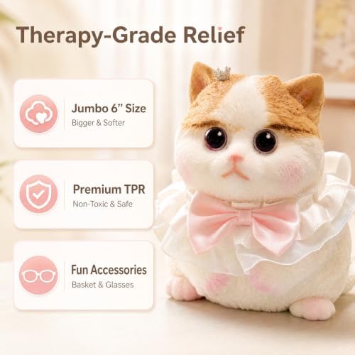 Big Taba Squishy Cat - Jumbo Kawaii Stress Relief Toy( Caramel Ragdoll )