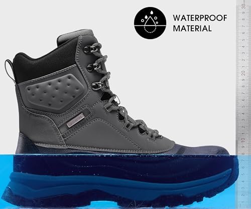 Coostar Winter Boots for Men Insulated Waterproof Snow Boots Cold Weather