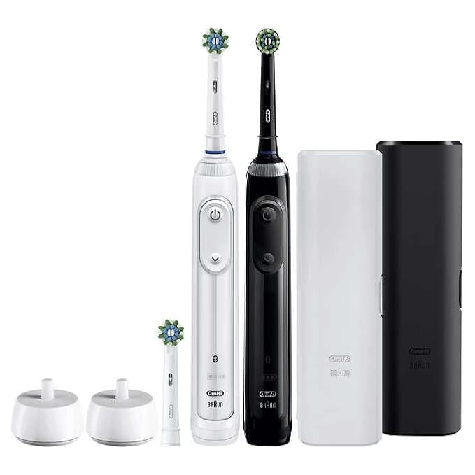 Oral-B Professional Clean 5000 X Electric Toothbrush Twin Pack, Rechargeable Power Toothbrushes - Pack of 2