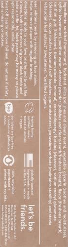 hello Epic Whitening Charcoal Fluoride Free Toothpaste, Activated Charcoal Toothpaste with Coconut Oil, Whitens Teeth Naturally, SLS Free, Fresh Mint, 4.0 Oz Tube (Pack of 12)