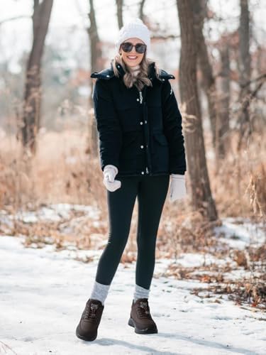 SHIBEVER Winter Snow Boots for Women: Warm Fur Lined Snow Ankle Booties