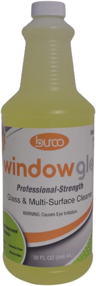 Burco Window Glo Glass Cleaner 32oz Spray Bottle