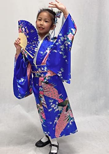 Japanese Traditional Dress Kimono Robe for Kids Girls Costume