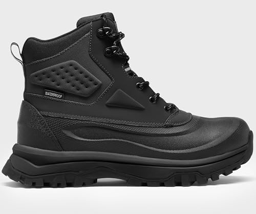 Coostar Mens Winter Boots Insulated Waterproof Snow Boot