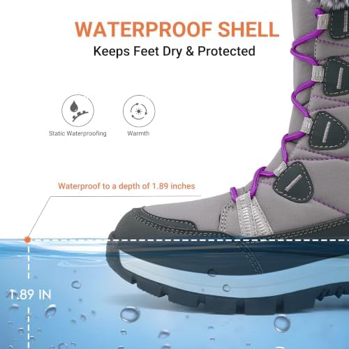 DREAM PAIRS Waterproof Winter Snow Boots Women