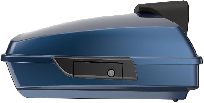Advanblack Road Glide Tour Trunk Pack Cosmic Blue Pearl Razor Tour Trunk Pack Backrest Pad for '97-'25 Harley Touring Road King Street Glide Electra Glide CVO models