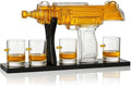 Gifts for Men Dad, Uzi Gun Whiskey Decanter Set-Limited Edition, Liquor Decanter with Bullet Shot Glass, Cool Anniversary Birthday Gift for Him Husband, Military Present for Home Bar Drinking