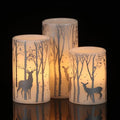 Silver Deer Flameless Candles Battery Operated with 6 Hour Timer