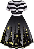 ZEZCLO Women's Plus Size Halloween Dress Pumpkin Halloween Costume Dresses
