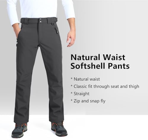 Outdoor Ventures Men's Fleece Lined Ski Snow Pants Waterproof Insulated