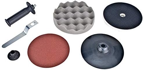 Genesis GSP1711 11 Amp 7" Variable Speed Sander/Polisher with Foam Polishing Pad, Hook and Loop Backer Pad, Sanding Disc, Rubber Backing Pad and Dual-Position Assist Handle