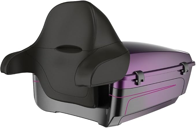 Advanblack 2025 RG Tour Trunk Pack Poison Berry King Tour Trunk Pack+Wrap-Around Backrest Pad Fits For Harley Touring CVO Road King Street Glide Electra Glide Ultra Limited 1997-2025