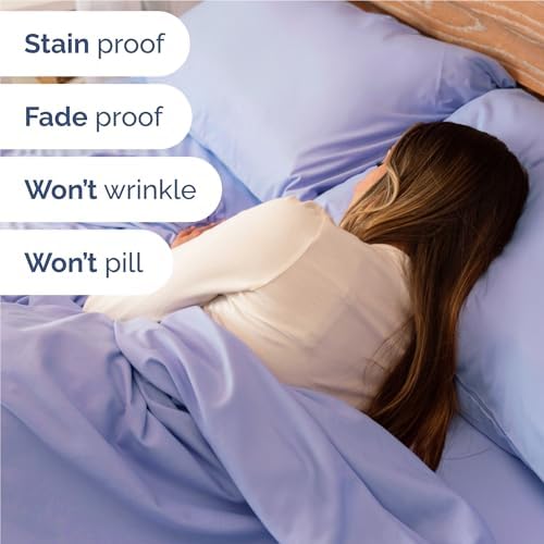 Full Size 4 Piece Sheet Set - Comfy Breathable & Cooling Sheets - Lavender