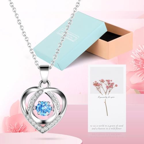 ADDWel Preserved Rose Gift Box with 925 Sterling Silver Necklace for Her