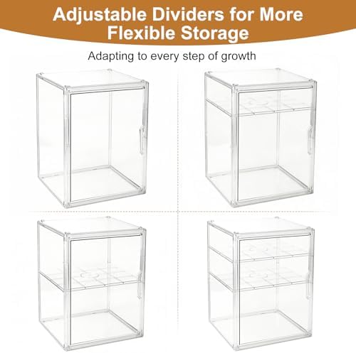 ERTIUANIO Baby Bottle Organizer – 3 Tier Acrylic Bottle Storage Organizer container, Clear Plastic Bottle Station Organizers Drawers for Countertop Kitchen Cabinet Vanity, Bathroom, Gifts for New Mom