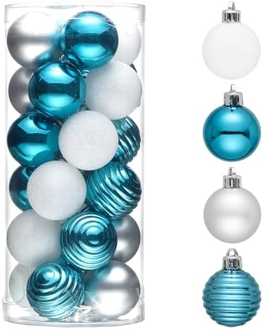 Valery Madelyn Small Christmas Tree Decorations Ball Ornaments 24ct 1.57"